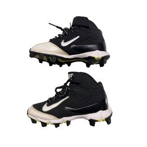 Nike Fastflex Huarache Keystone Cleats Boys Youth 11C Black Athletic Shoes